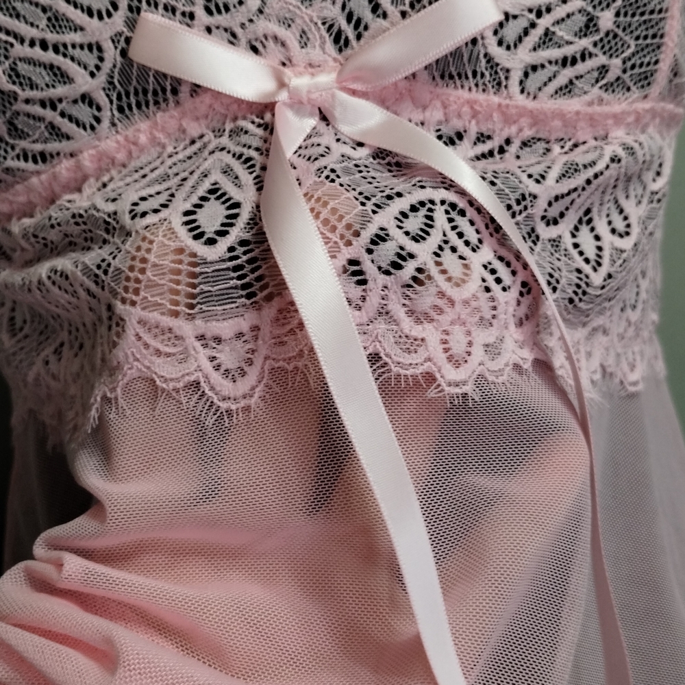 & Other Stories Blush Lace Slip Dress - Picture 3 of 5